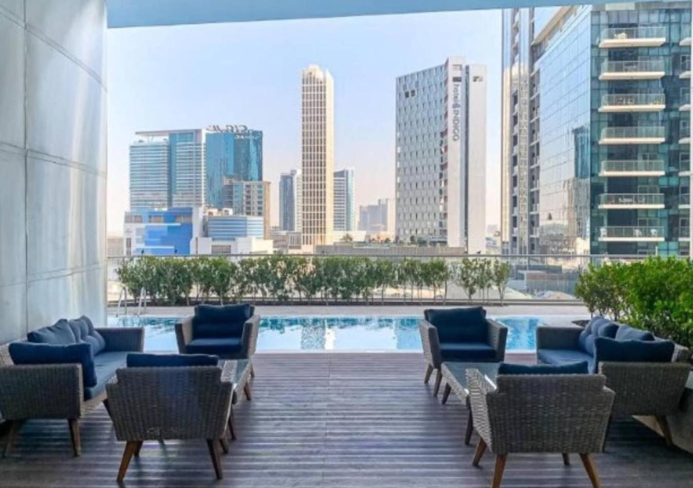 Modern 1Br Apartment, High Floor, Near Dubai Mall Buitenkant foto