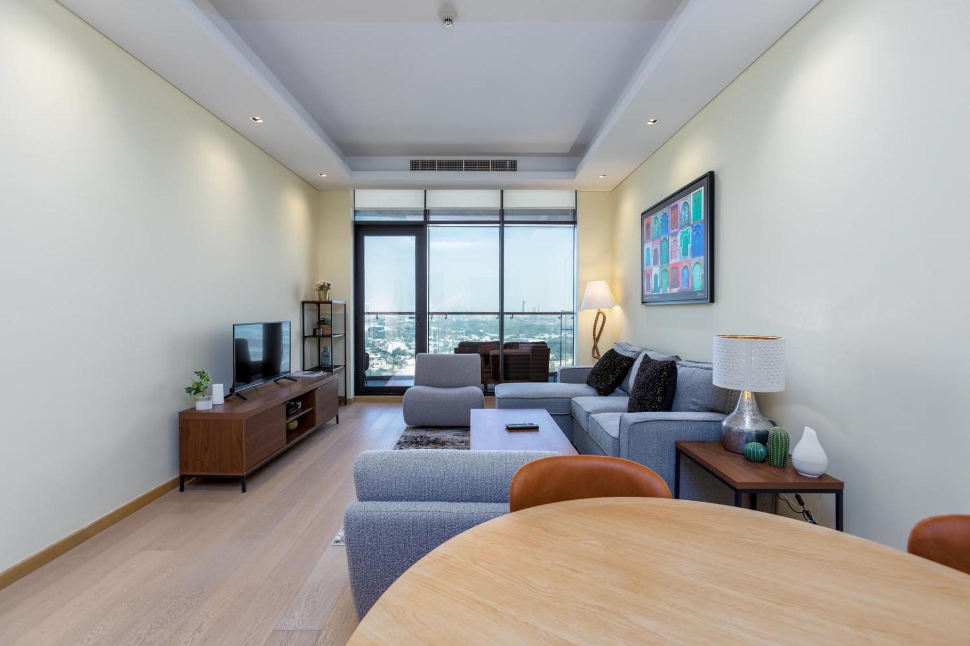 Modern 1Br Apartment, High Floor, Near Dubai Mall Buitenkant foto