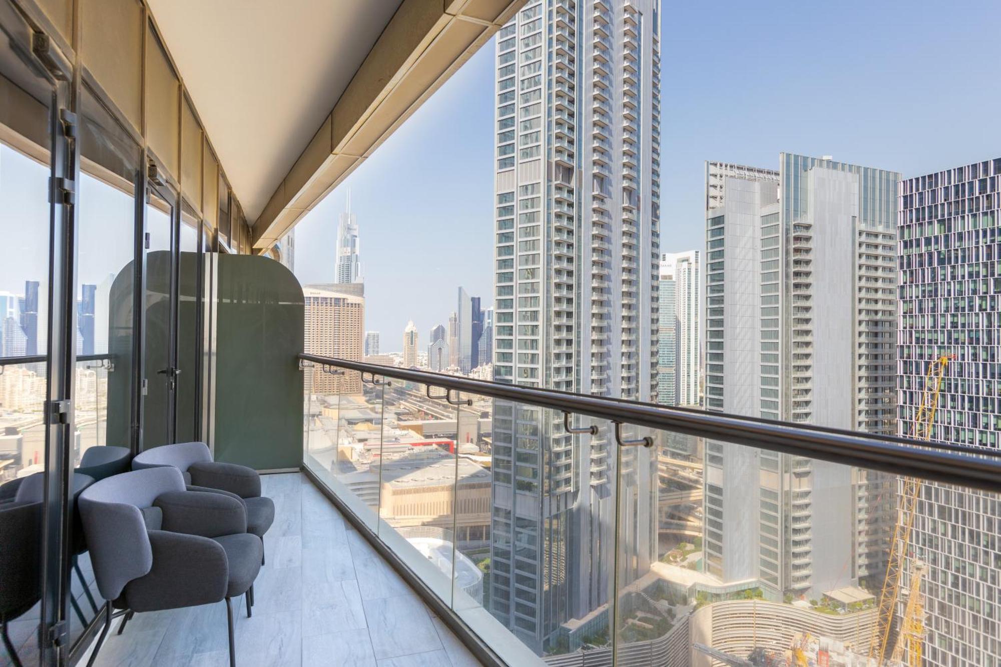 Modern 1Br Apartment, High Floor, Near Dubai Mall Buitenkant foto