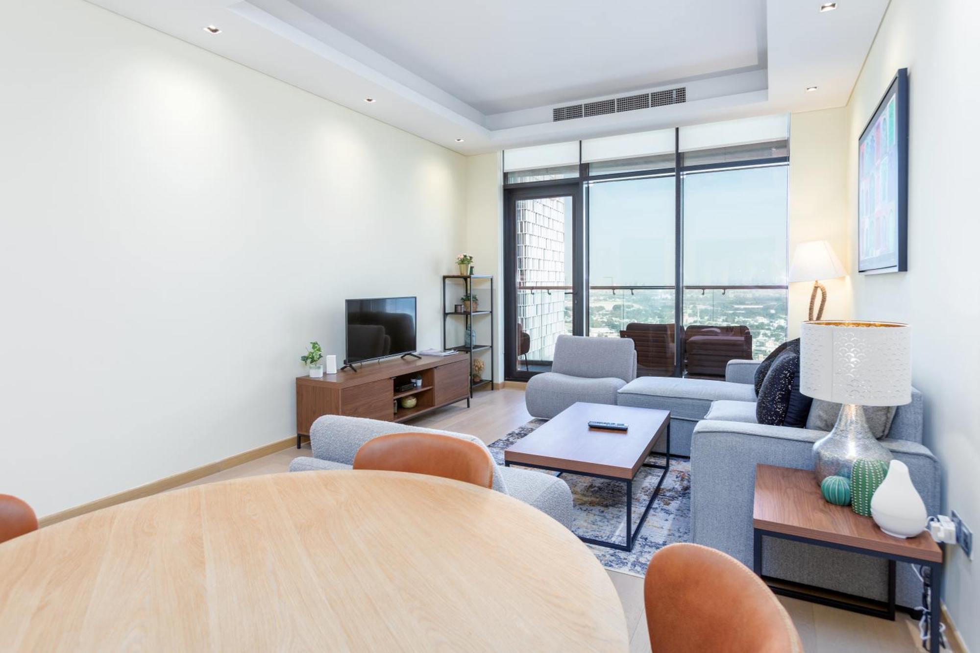 Modern 1Br Apartment, High Floor, Near Dubai Mall Buitenkant foto