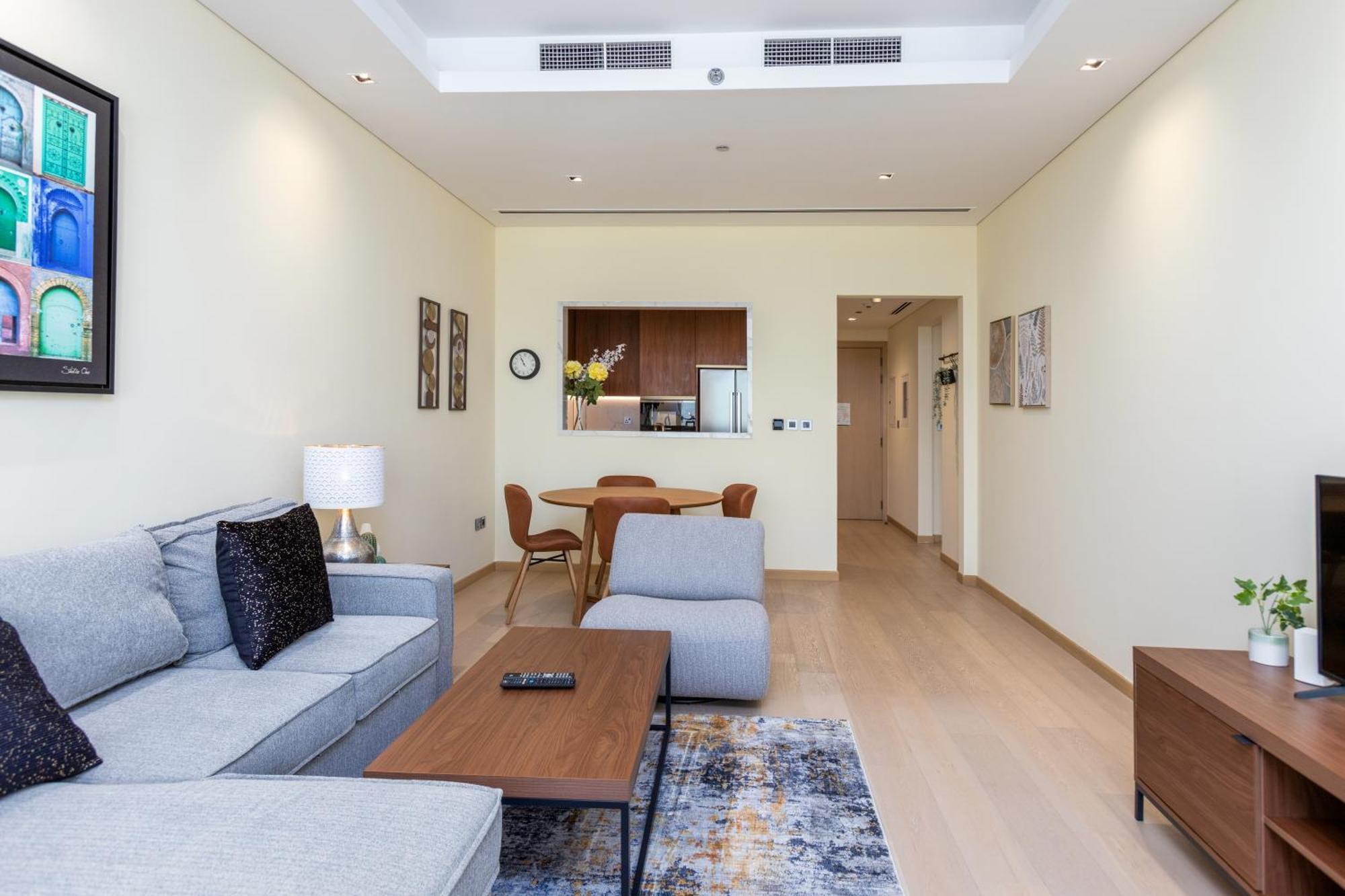 Modern 1Br Apartment, High Floor, Near Dubai Mall Buitenkant foto