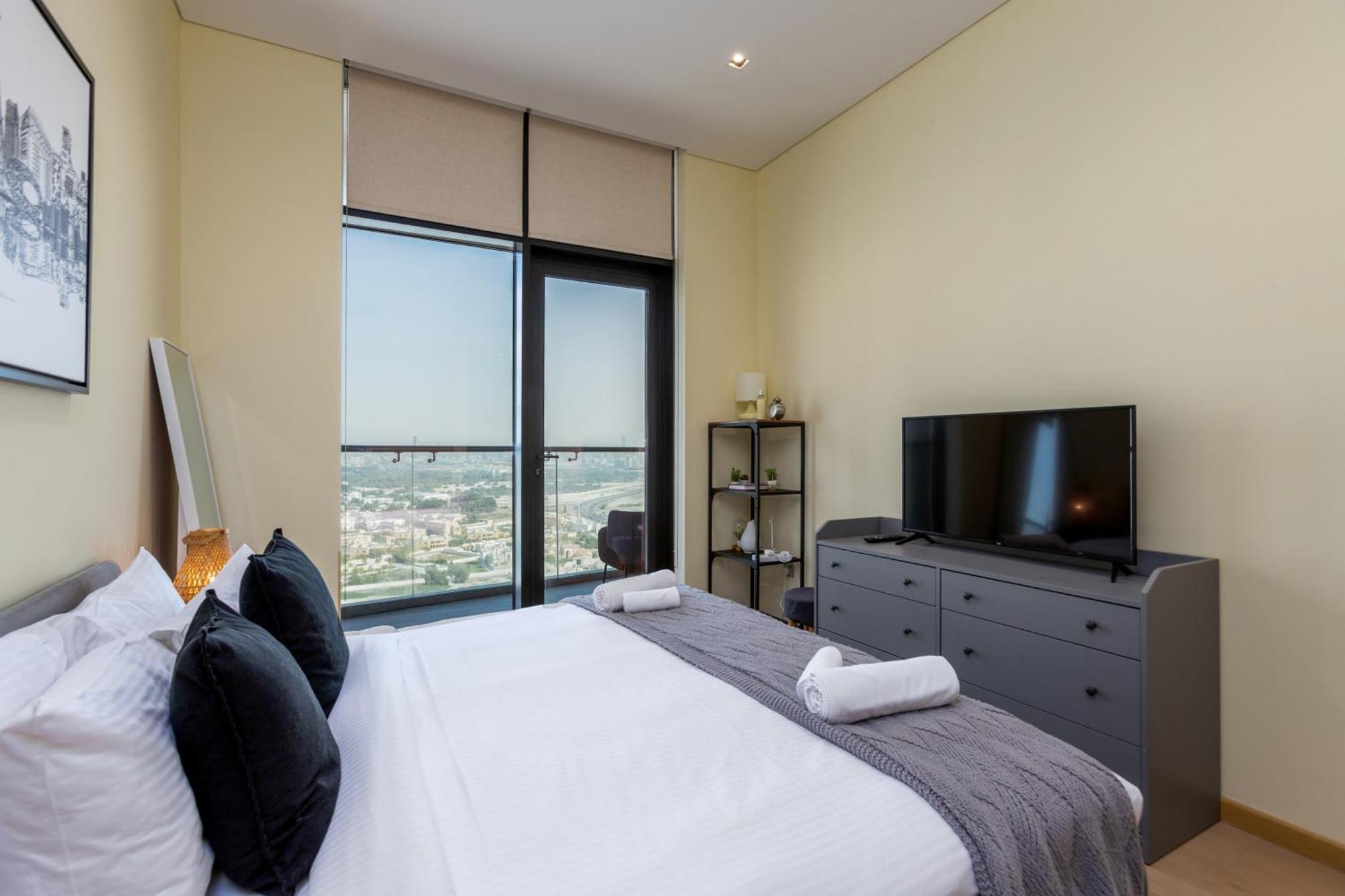 Modern 1Br Apartment, High Floor, Near Dubai Mall Buitenkant foto